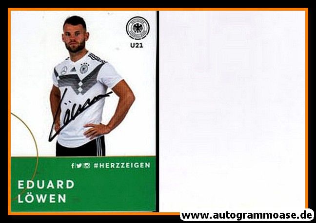 Autogramm Fussball | DFB U21 | 2018 Adidas | Eduard LÖWEN