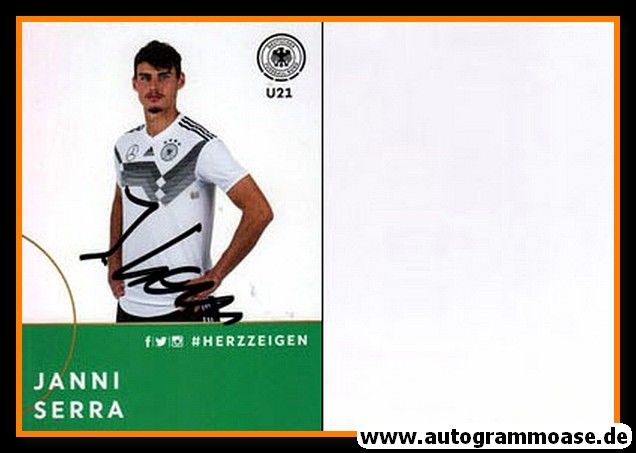 Autogramm Fussball | DFB U21 | 2018 Adidas | Janni SERRA