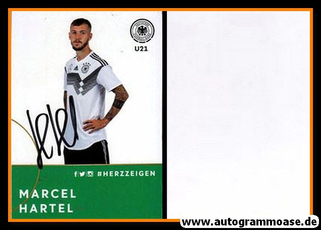 Autogramm Fussball | DFB U21 | 2018 Adidas | Marcel HARTEL