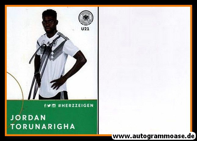 Autogramm Fussball | DFB U21 | 2018 Adidas | Jordan TORUNARIGHA