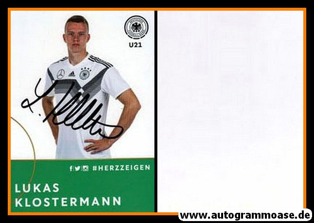 Autogramm Fussball | DFB U21 | 2018 Adidas | Lukas KLOSTERMANN