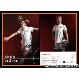 Autogramm Fussball (D) | DFB | 2017 Adidas | Anna BLÄSSE