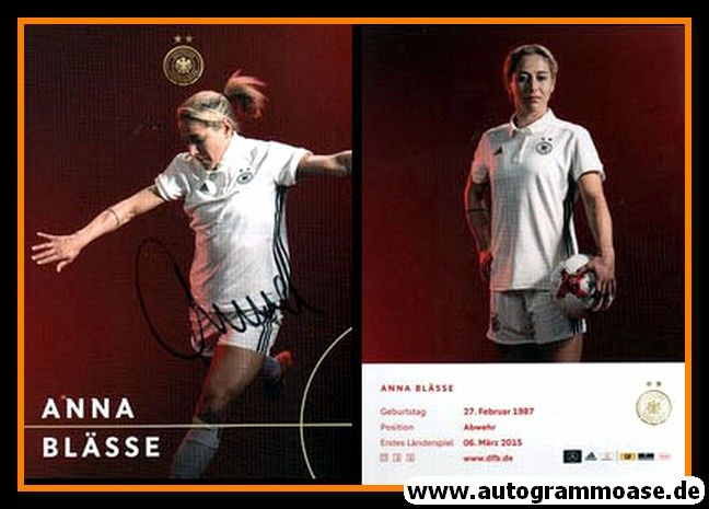 Autogramm Fussball (D) | DFB | 2017 Adidas | Anna BLÄSSE