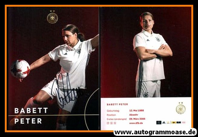 Autogramm Fussball (D) | DFB | 2017 Adidas | Babett PETER
