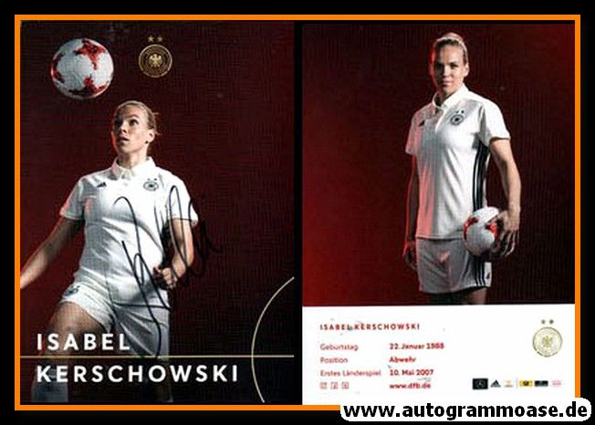 Autogramm Fussball (D) | DFB | 2017 Adidas | Isabel KERSCHOWSKI