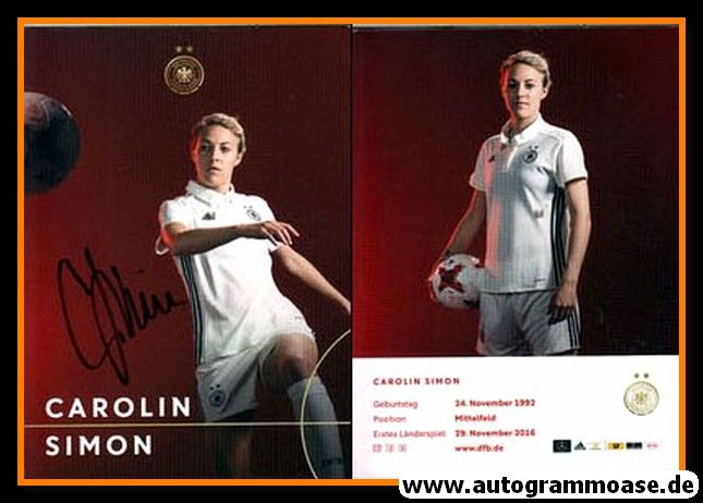 Autogramm Fussball (D) | DFB | 2017 Adidas | Carolin SIMON