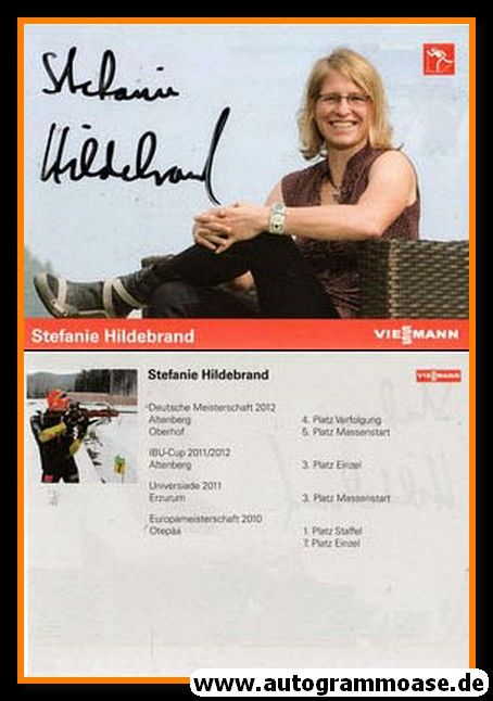 Autogramm Biathlon | Stefanie HILDEBRAND | 2012 (Viessmann)