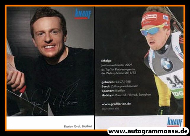 Autogramm Biathlon | Florian GRAF | 2012 (Knauf)