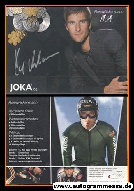Autogramm Langlauf / NK | Ronny ACKERMANN | 2009 (Portrait Color Joka 1) OS-Silber
