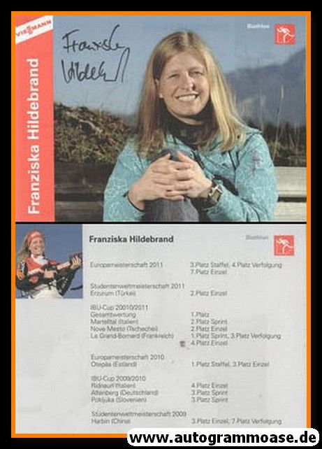 Autogramm Biathlon | Franziska HILDEBRAND | 2011 (Viessmann)