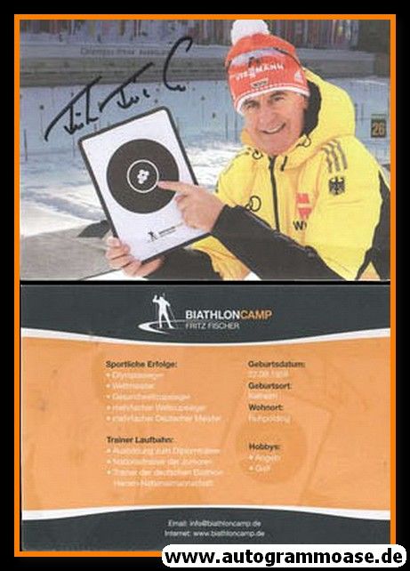 Autogramm Biathlon | Fritz FISCHER | 2010er (Portrait Camp 1) OS-Gold