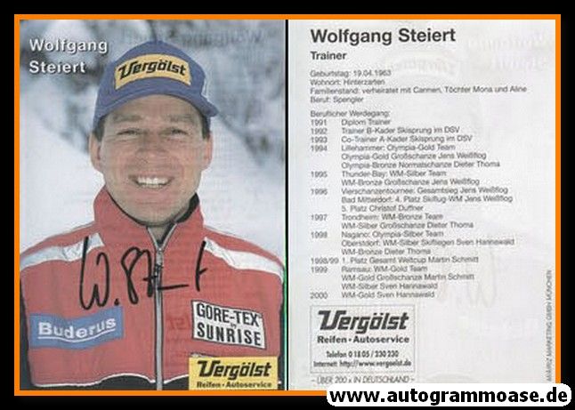 Autogramm Skispringen | Wolfgang STEIERT | 2000er (Vergölst)
