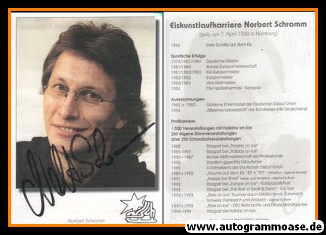 Autogramm Eiskunstlauf | Norbert SCHRAMM | 2000er (Portrait Color) Erfolge