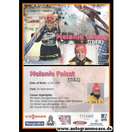Autogramm Skispringen | Melanie FAISST | 2011 (Collage)