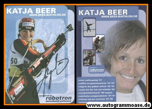 Autogramm Biathlon | Katja BEER | 2002 (Robotron)