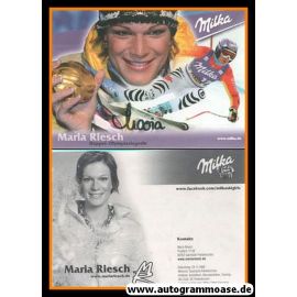 Autogramm Ski Alpin | Maria RIESCH | 2010er (Collage Milka 1) OS-Gold