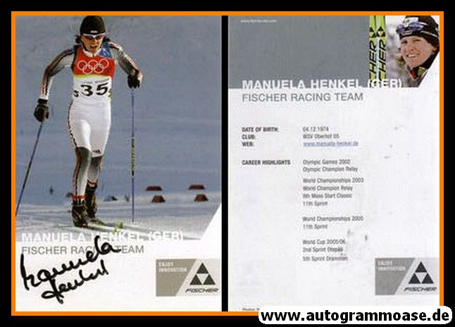 Autogramm Langlauf | Manuela HENKEL | 2005 (Fischer)