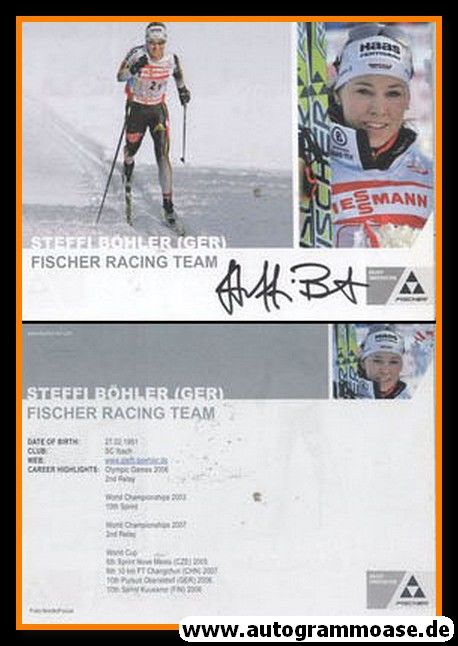 Autogramm Langlauf | Steffi BÖHLER | 2007 (Fischer)