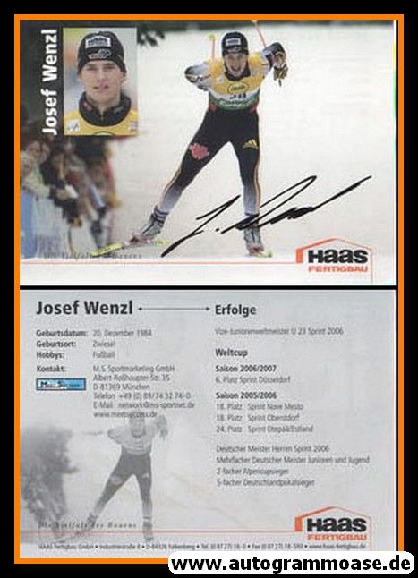 Autogramm Langlauf | Josef WENZL | 2006 (Collage Color) Haas
