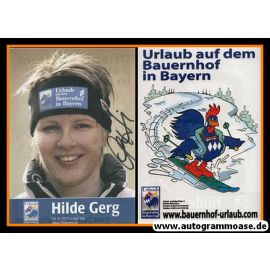 Autogramm Ski Alpin | Hilde GERG | 2000er (Portrait Color Bauernhof) OS-Gold
