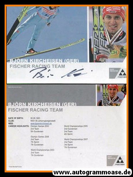 Autogramm Nordische Kombination | Björn KIRCHEISEN | 2007 (Fischer) 1