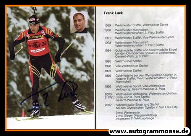 Autogramm Biathlon | Frank LUCK | 2002 (Portrait Color)