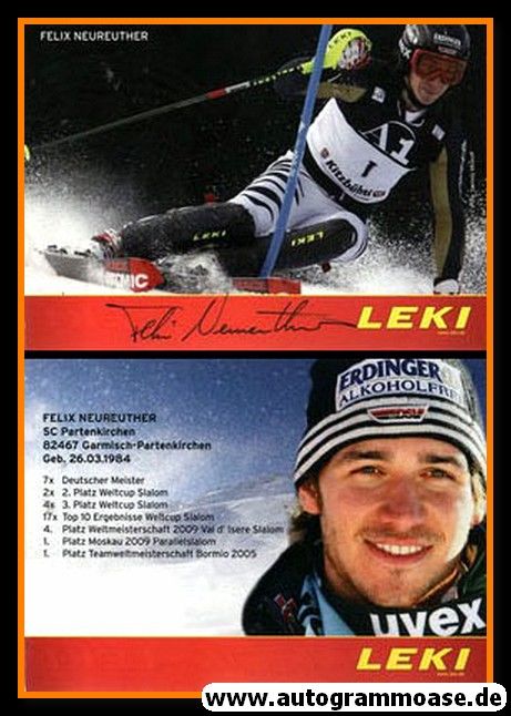 Autogramm Ski Alpin | Felix NEUREUTHER | 2009 (Rennszene Color) Leki