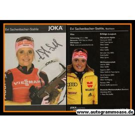 Autogramm Biathlon | Evi SACHENBACHER | 2012 (Portrait Color Joka) OS-Gold