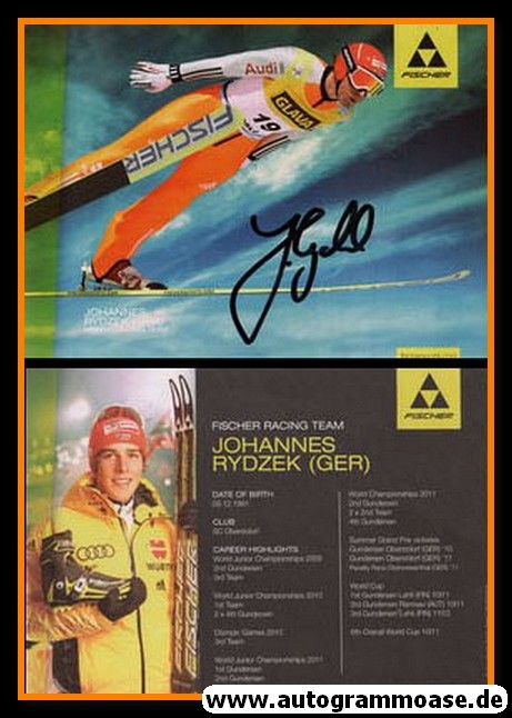 Autogramm Nordische Kombination | Johannes RYDZEK | 2011 (Fischer) 1