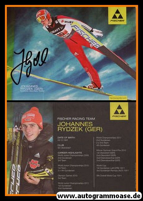 Autogramm Nordische Kombination | Johannes RYDZEK | 2011 (Fischer) 2