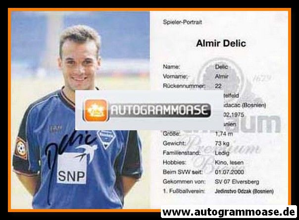 Autogramm Fussball | SV Waldhof Mannheim | 2000 | Almir DELIC