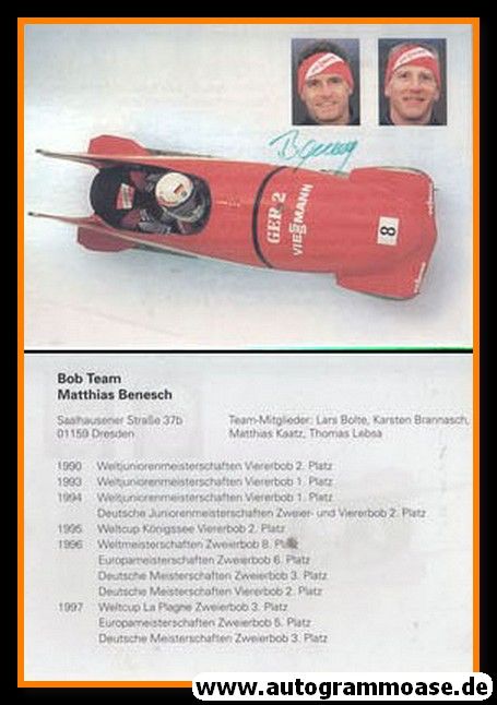 Autogramm Bob | Matthias BENESCH | 1997 (Team)