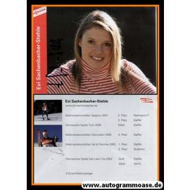 Autogramm Biathlon | Evi SACHENBACHER | 2007 (Portrait Color Viessmann) OS-Gold