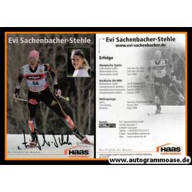 Autogramm Biathlon | Evi SACHENBACHER | 2007 (Collage Color Haas) OS-Gold