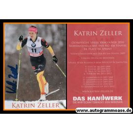 Autogramm Langlauf | Katrin ZELLER | 2011 (Handwerk)