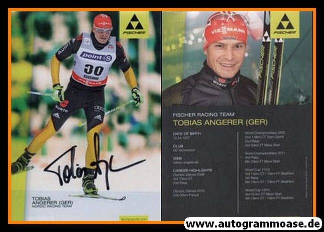 Autogramm Langlauf | Tobias ANGERER | 2012 (Rennszene Color Fischer) OS-Silber
