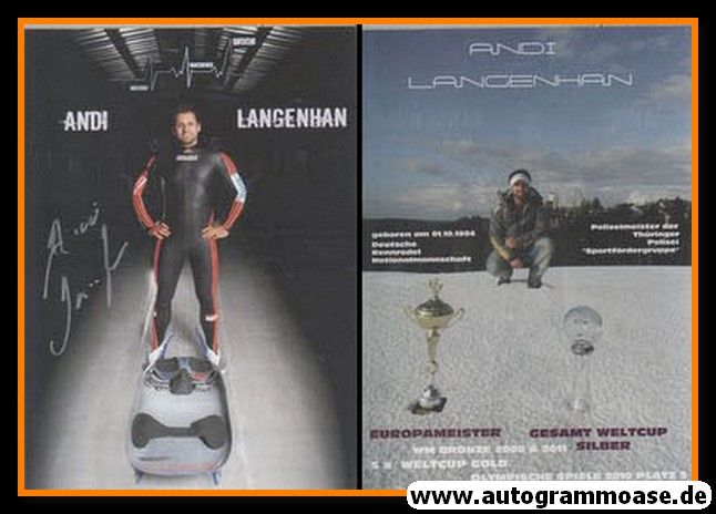 Autogramm Rodeln | Andi LANGENHAN | 2011 (Portrait Color)