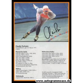 Autogramm Eisschnelllauf | Claudia PECHSTEIN | 2006 (Rennszene Color) OS-Gold