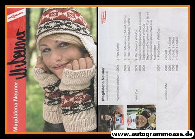 Autogramm Biathlon | Magdalena NEUNER | 2009 (Portrait Viessmann) OS-Gold