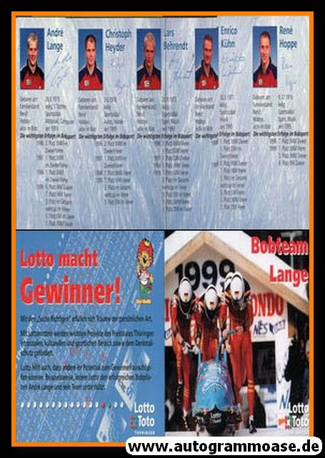 Autogramme Bob | TEAM LANGE | 1999 (Rennszene Color Lotto Toto) OS-Gold