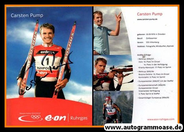 Autogramm Biathlon | Carsten PUMP | 2006 (EON)