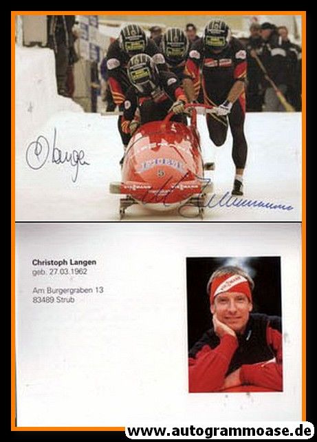 Autogramme Bob | Christoph LANGEN | 1999 (Startszene Color Team) OS-Gold