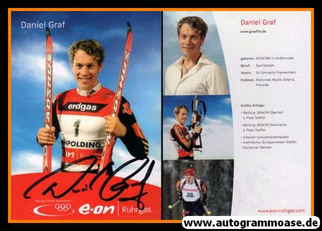 Autogramm Biathlon | Daniel GRAF | 2004 (Portrait Color EON)