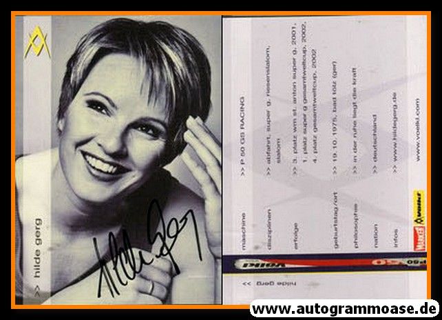 Autogramm Ski Alpin | Hilde GERG | 2002 (Portrait SW Völkl) OS-Gold