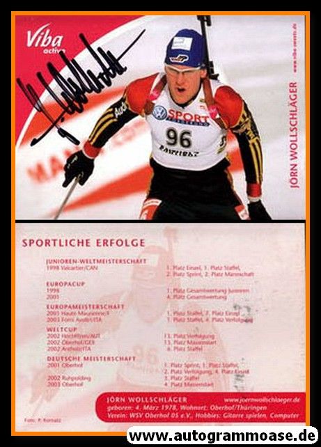 Autogramm Biathlon | Jörn WOLLSCHLÄGER | 2003 (Viba)