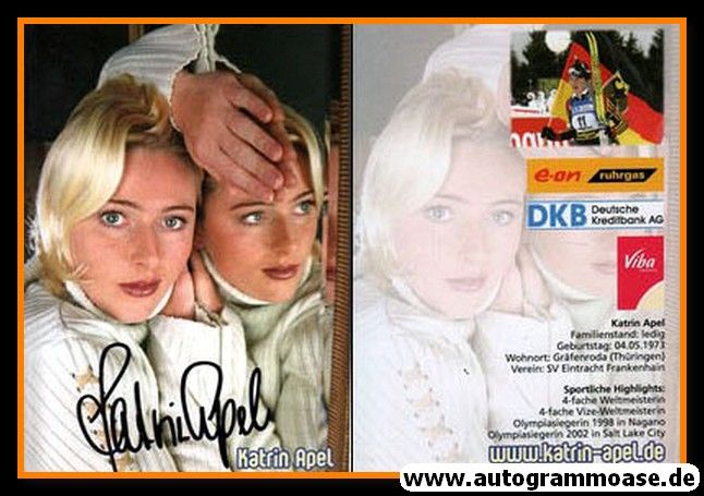 Autogramm Biathlon | Katrin APEL | 2000er (Portrait Color)