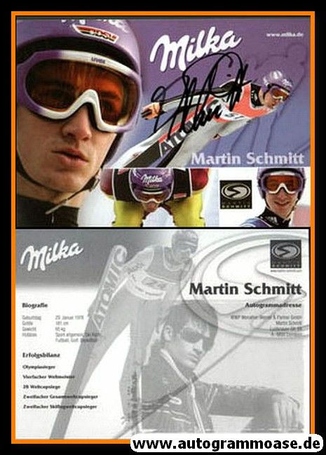 Autogramm Skispringen | Martin SCHMITT | 2000er (Collage Color Milka 1) OS-Gold