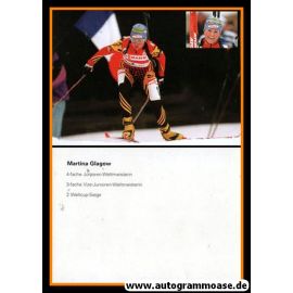 Autogrammkarte Biathlon | Martina GLAGOW | 2000er (Rennszene Color)