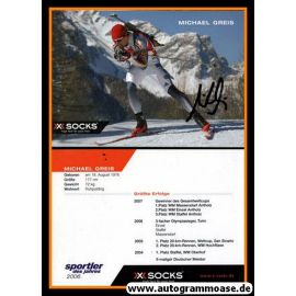 Autogramm Biathlon | Michael GREIS | 2007 (Rennszene Color X-Socks) OS-Gold
