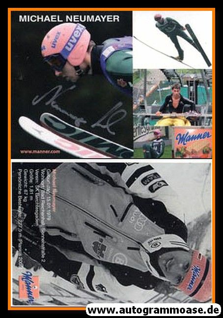 Autogramm Skispringen | Michael NEUMAYER | 2000er (Collage Color Manner) OS-Silber